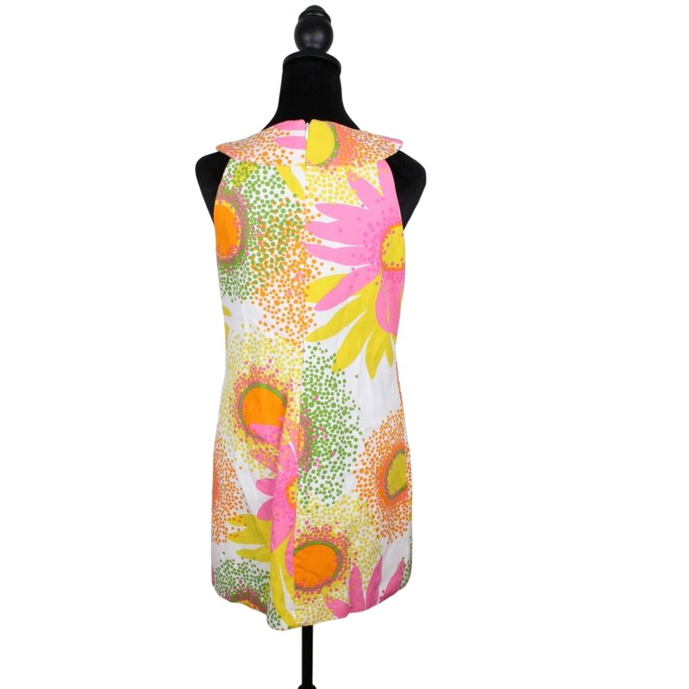 Milly of New York Vintage 1970s Floral Cotton Dress - Picture 4 of 7